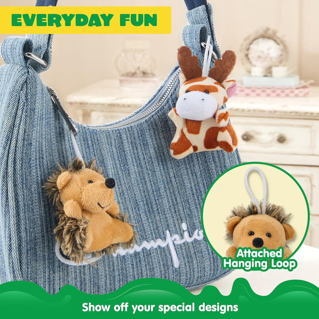JOYIN 24 piezas de mini juguetes de peluche de animales de safari (...