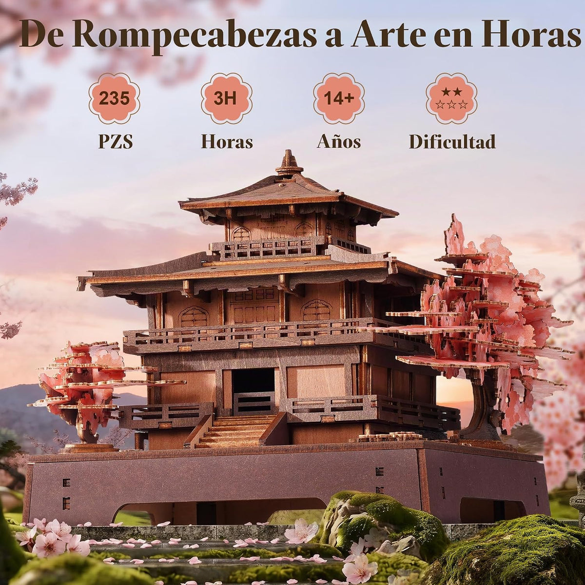 Rolife Rompecabezas de madera 3D Kit de construcción de casas en miniatura