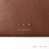 Comfyable Funda de piel para laptop con funda para accesorios, comp...