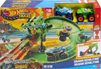 ​Hot Wheels Monster Trucks Sharks vs. Dinos Dragon Destruction Playset