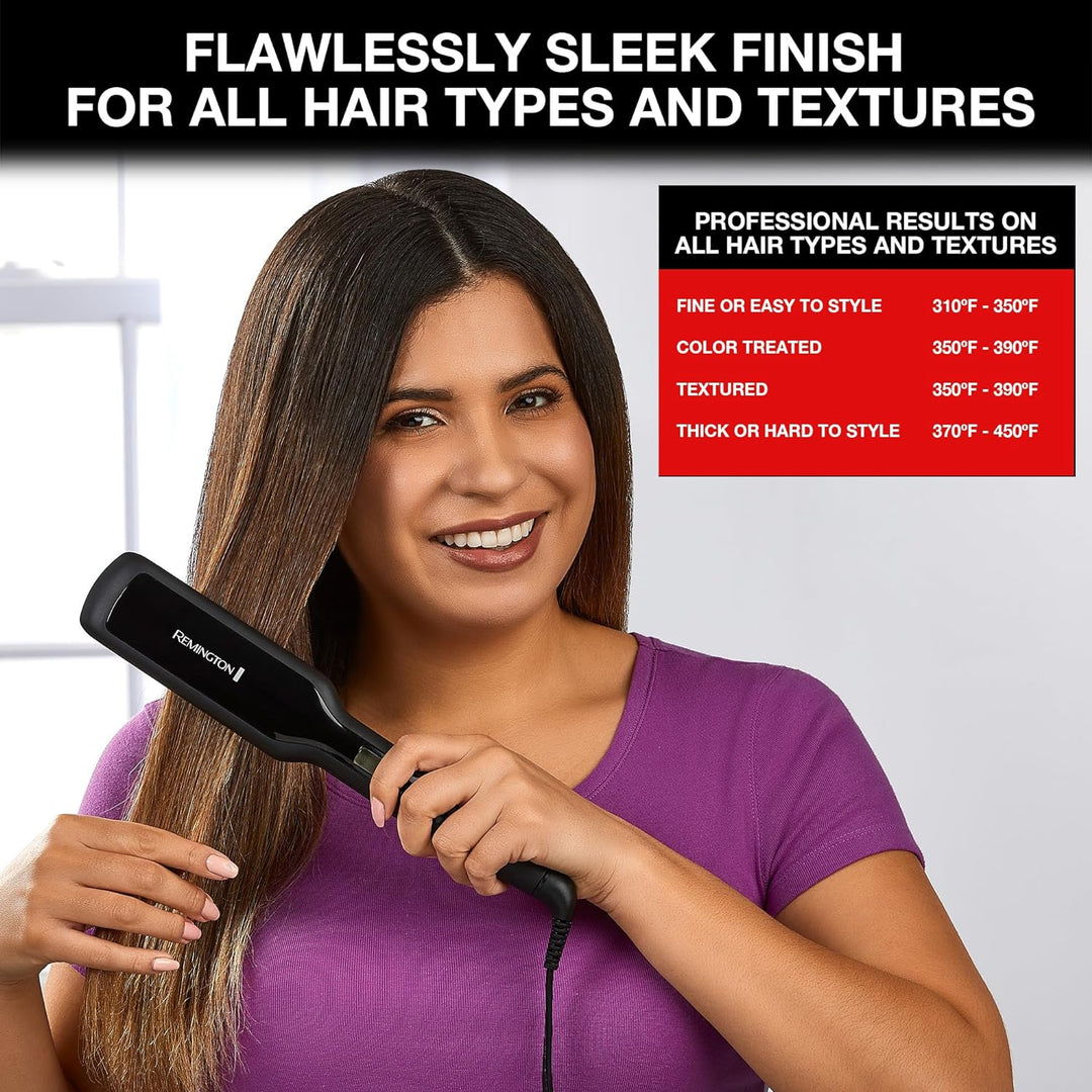 Remington Plancha plana de 1 3\/4 pulgadas, plancha de pelo con tec...