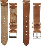 hemsut h Horween - Correas de reloj de cuero para hombre, correa de cuero de liberación rápida para reloj, envoltura de repuesto de 0.71 pulgadas, 0.78 pulgadas, 0.86 pulgadas