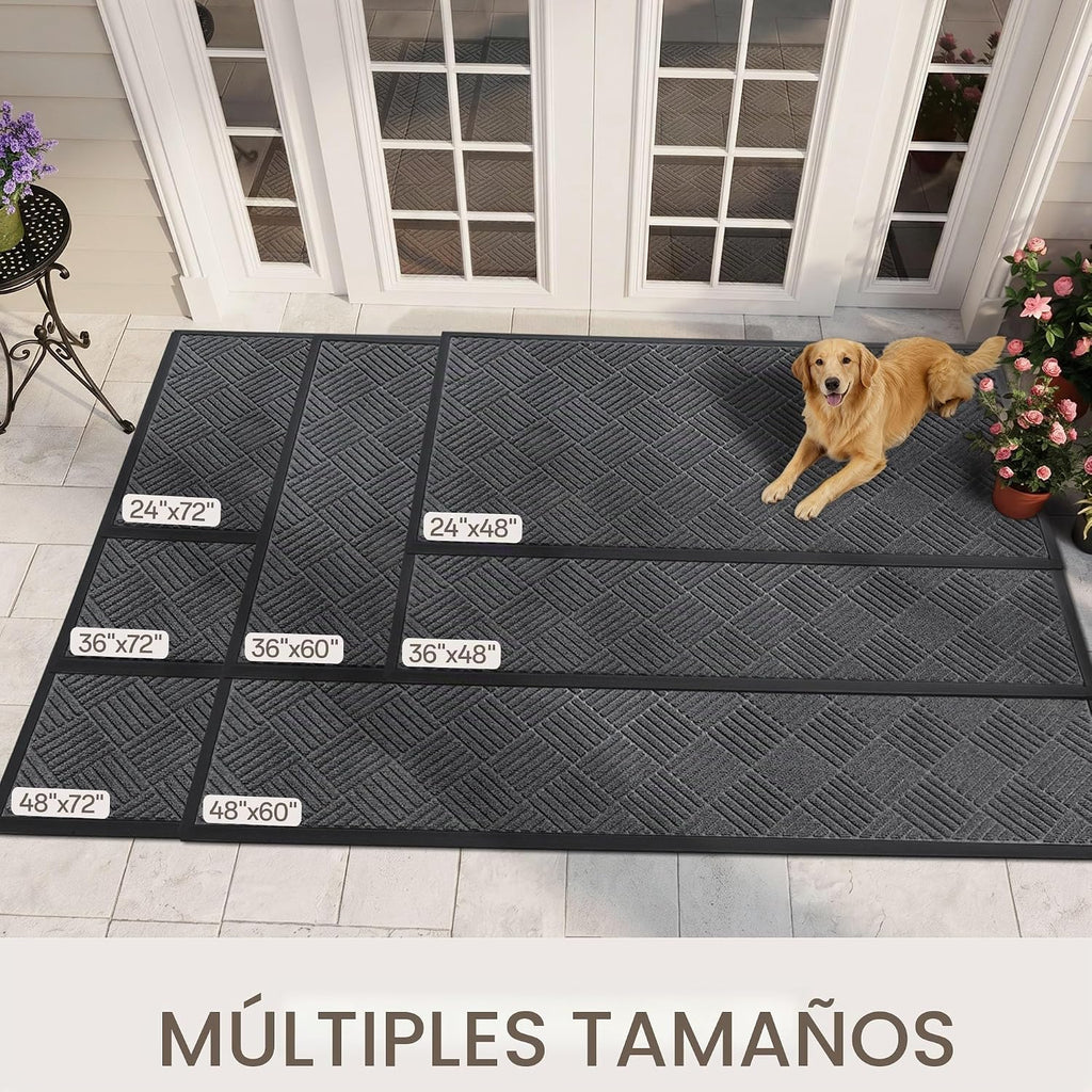 Amyracel Tapete para puerta delantera, 3 x 6 pies, resistente e impermeable