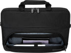 Targus Bolsa para laptop de 12-14 pulgadas para negocios y viajes, color negro, bolsa de mensajero para computadora para hombres y mujeres, material duradero resistente al agua, se adapta a laptops y Chromebooks de 12-14 pulgadas (TBS579GL)