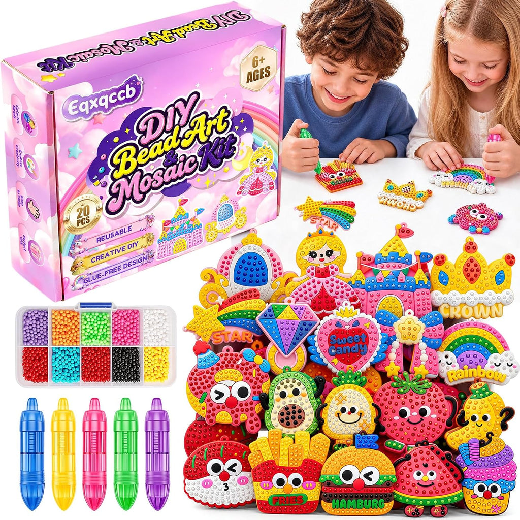 EQXQCCB Arte de cuentas para niños, 20 piezas de manualidades de pintura de