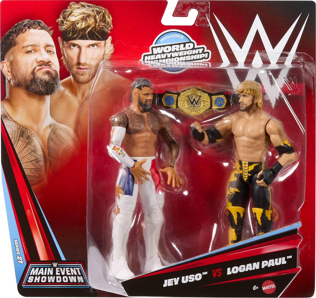 Mattel WWE Main Event Showdown Figuras de acción de 2 unidades con...
