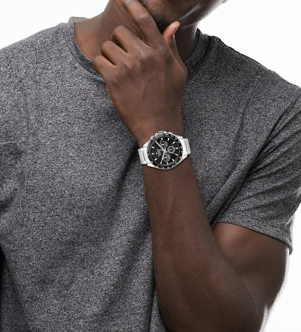 Tommy Hilfiger - Relojes de cuarzo de acero inoxidable para hombre