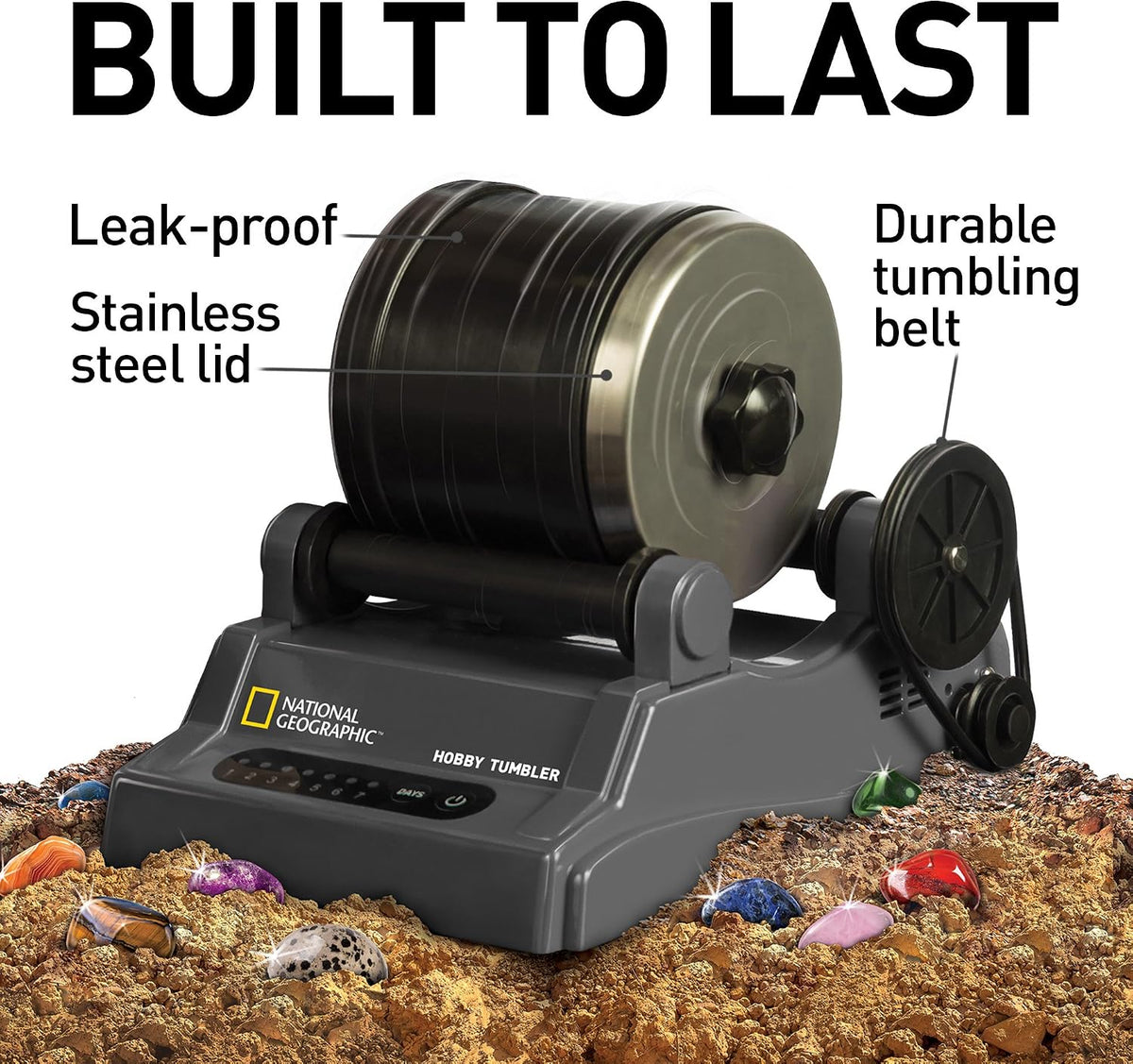 National Geographic Hobby Rock Tumbler Bundle para Kids y Adults