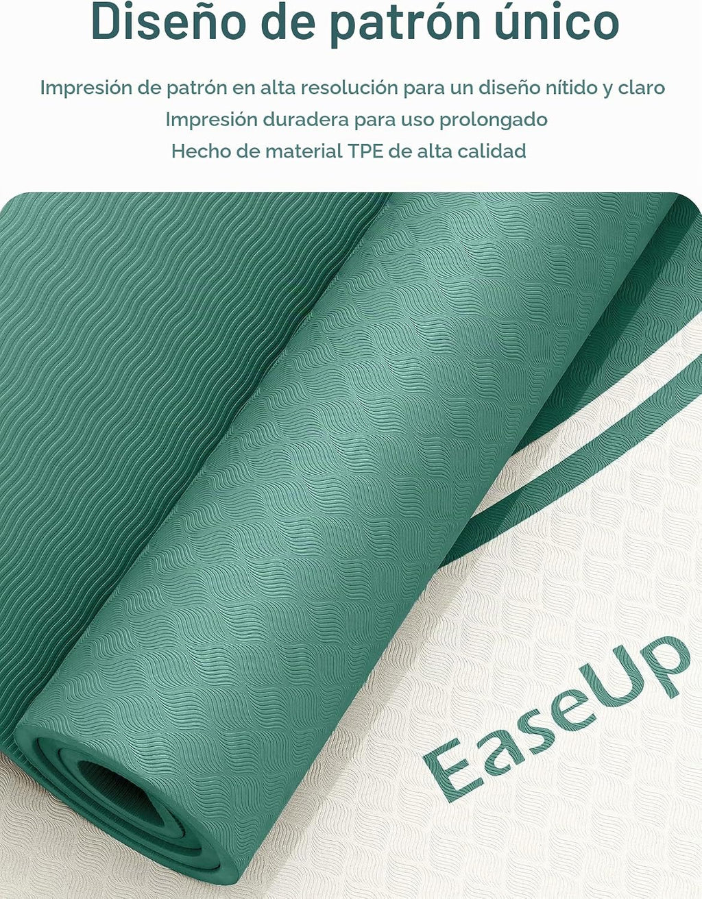 EaseUp Tapete de yoga de 0.394 in de grosor, 73 x 31.5 pulgadas, extra