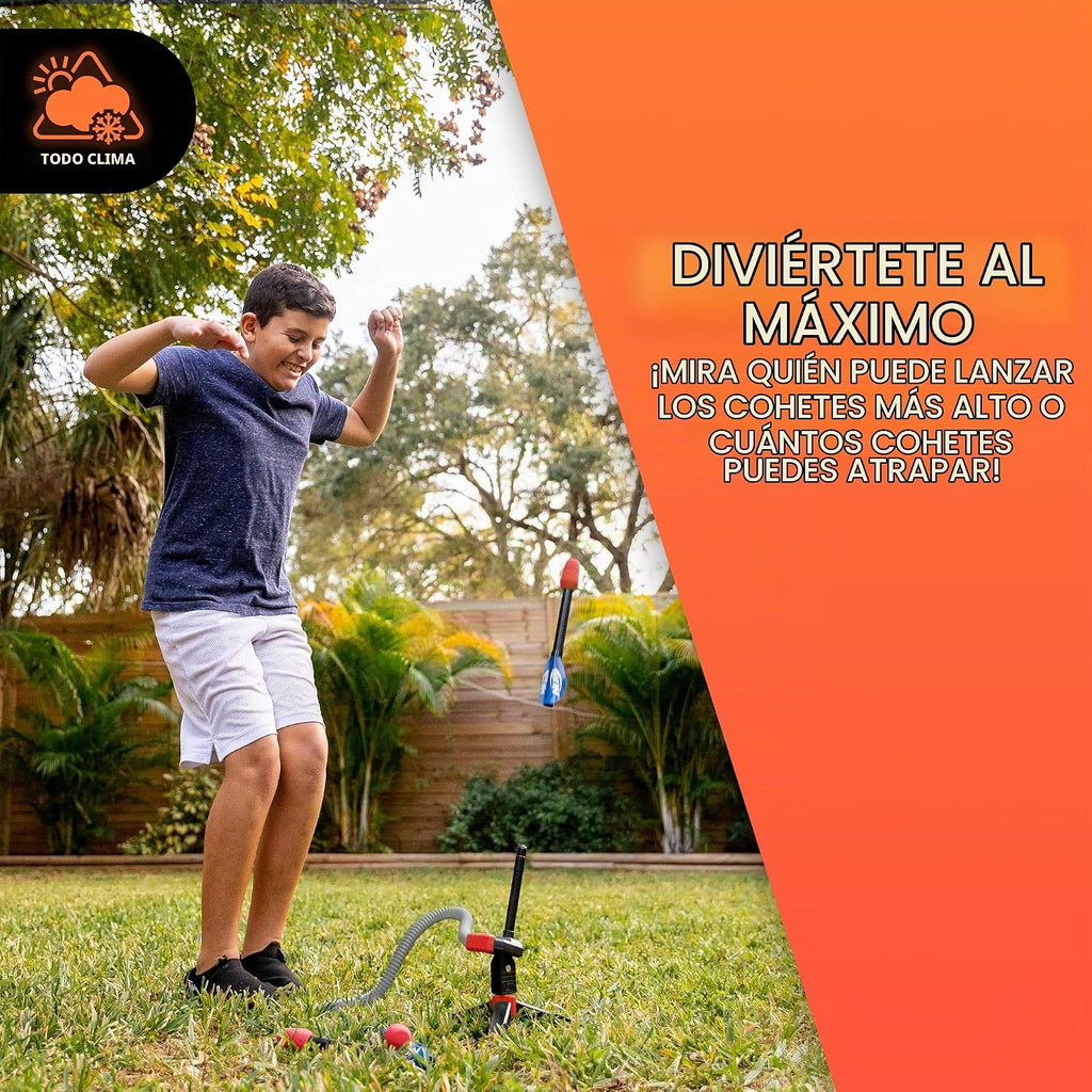 NERF Rip Rocket Stomp Launcher - Lanzador de cohetes de espuma impulsado por salto