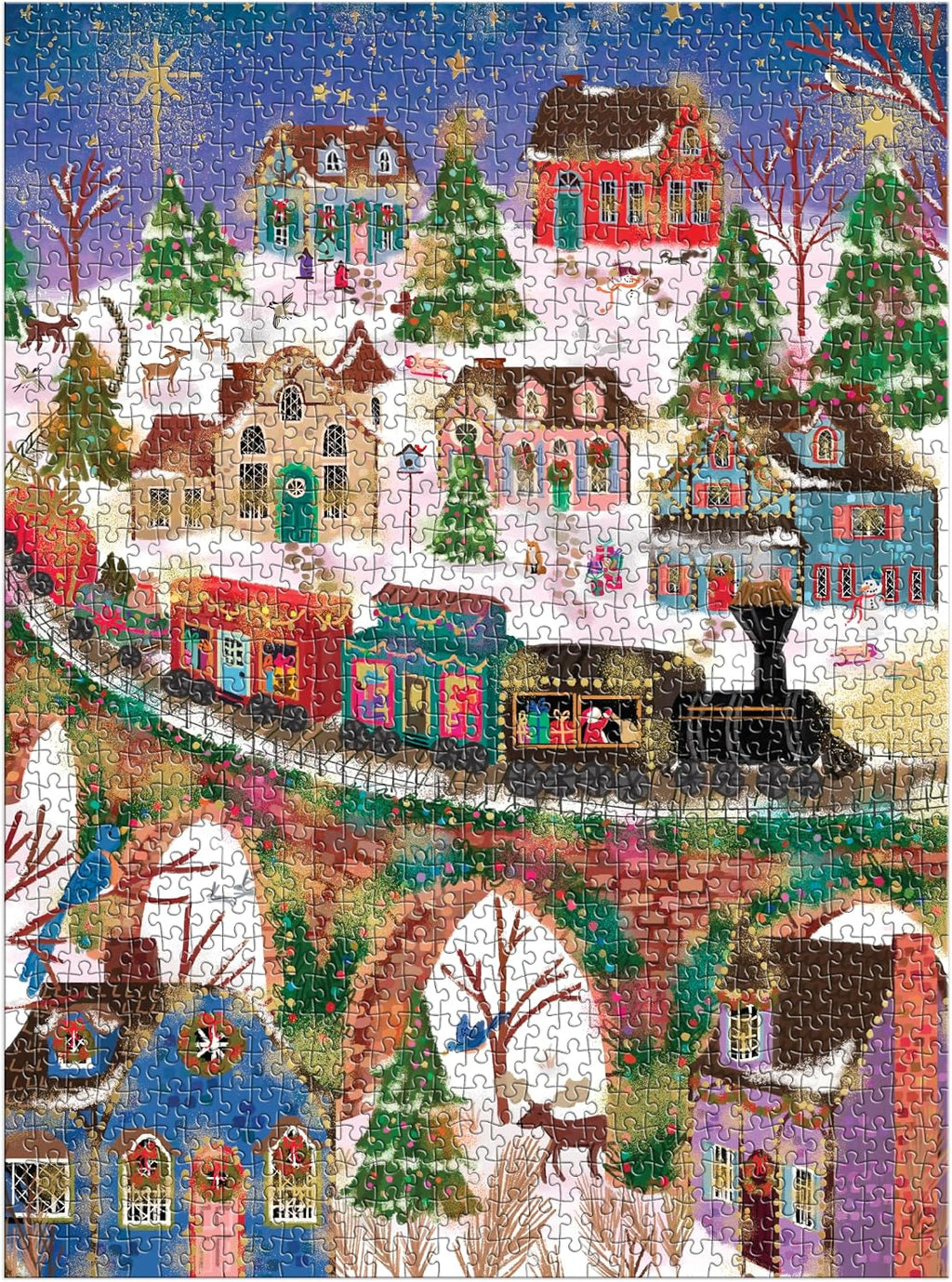 Galison - Twinkletown Express - Rompecabezas de 1000 piezas con papel de