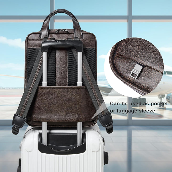 Shrrie Mochila para laptop de 15.6 pulgadas, maletín de trabajo de...