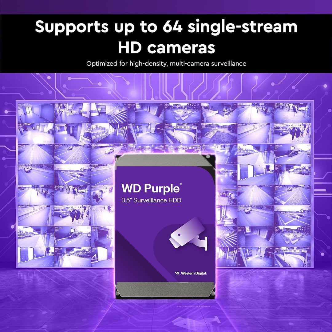 Western Digital - Disco duro interno de vigilancia WD Purple de 4 T...