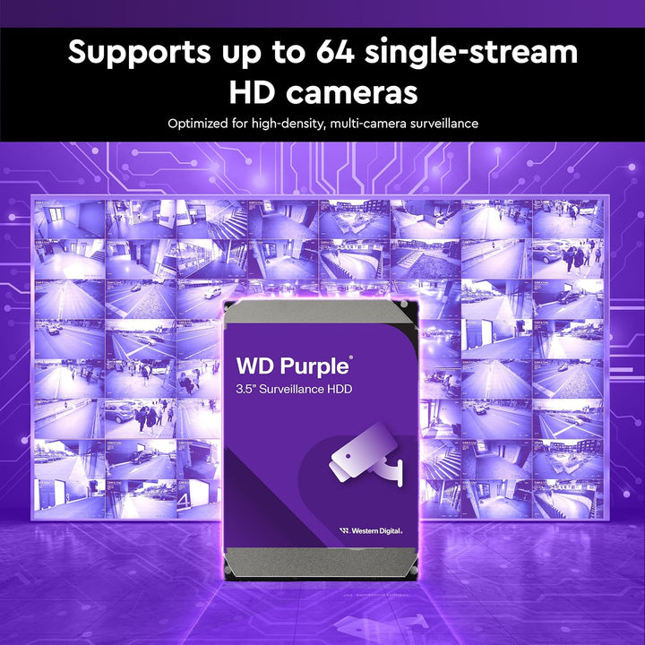 Western Digital - Disco duro interno de vigilancia WD Purple de 4 T...