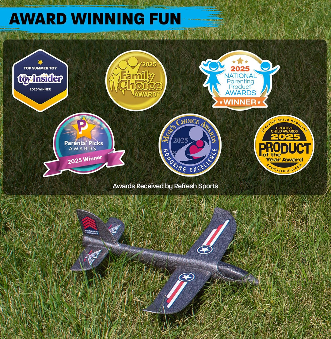 Juguete de avión para niños, paquete de 3 aviones de espuma seguros...