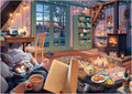 Ravensburger - Cozy Retreat - Rompecabezas de 500 piezas de gran formato - Disfruta de la serenidad de una escena simple, completo con té y un buen libro - Calidad premium - Rompecabezas para adultos