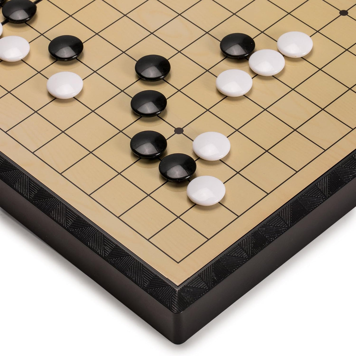 Pizarrón magnética de Magnetic Go con Tabla Go (14.7 x 14.6 pulgadas) y piedras plásticas de convexa individuales