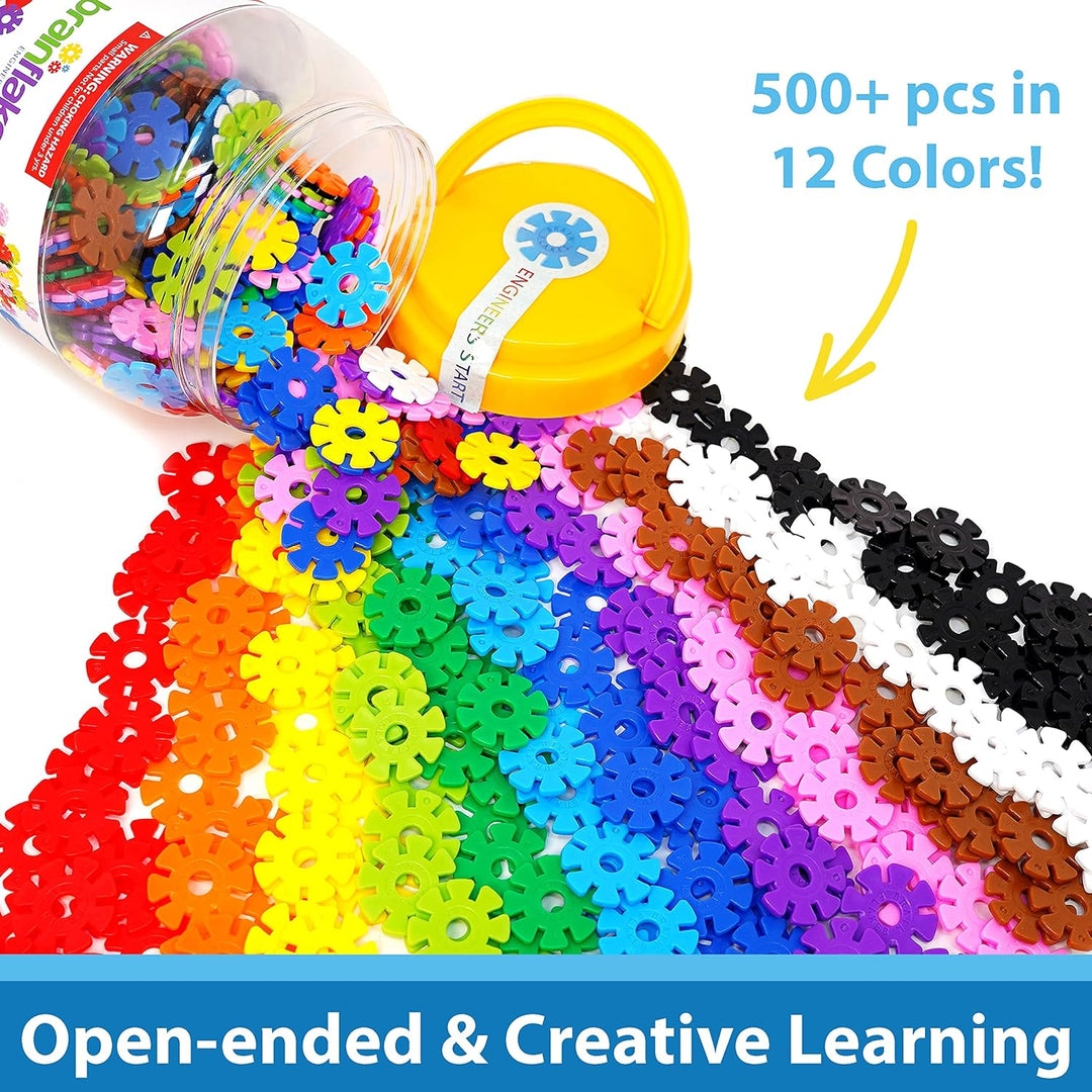 Conjunto de 500 piezas Brain Flakes para niños de 3 años