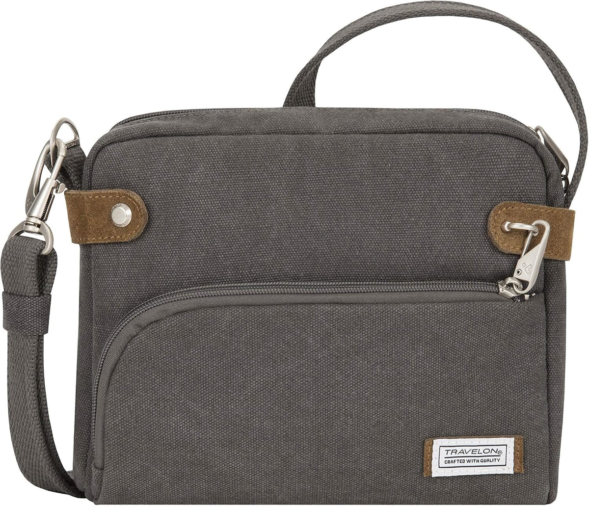 Travelon - Bolso bandolera Heritage antirrobo, pequeño