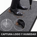 Tapete para puerta delantera, resistente e impermeable, tapete