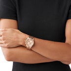 Michael Kors Bryant - Reloj cronógrafo para mujer de acero inoxidable y cristal pavé