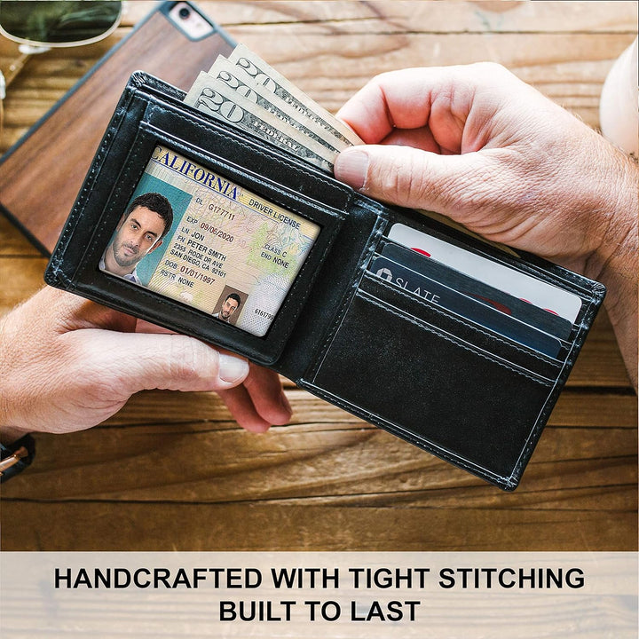 STAY FINE Carteras para hombres con bloqueo RFID | Billetera plegab...