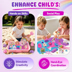 Cubo sensorial de unicornio, kit de arena sensorial de princesa de 28