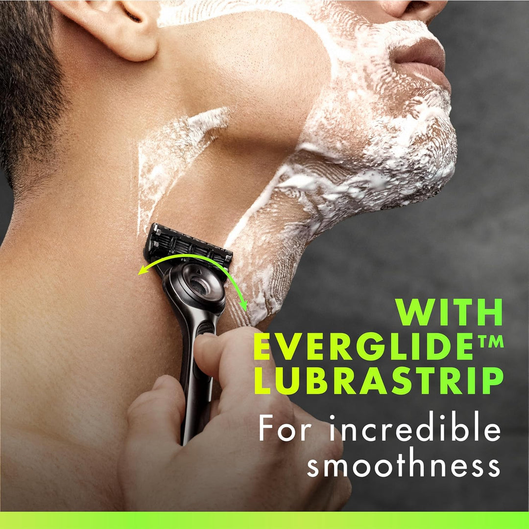 Gillette - Recambios de hoja de afeitar con barra exfoliante para m...