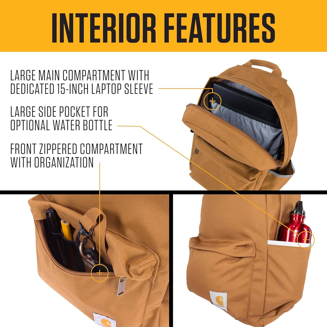 Carhartt Mochila clásica para laptop de 21 L, duradera y resistente...