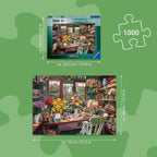 Ravensburger Cobertizo del Arreglista de Flores - Rompecabezas de 1000 piezas para adultos