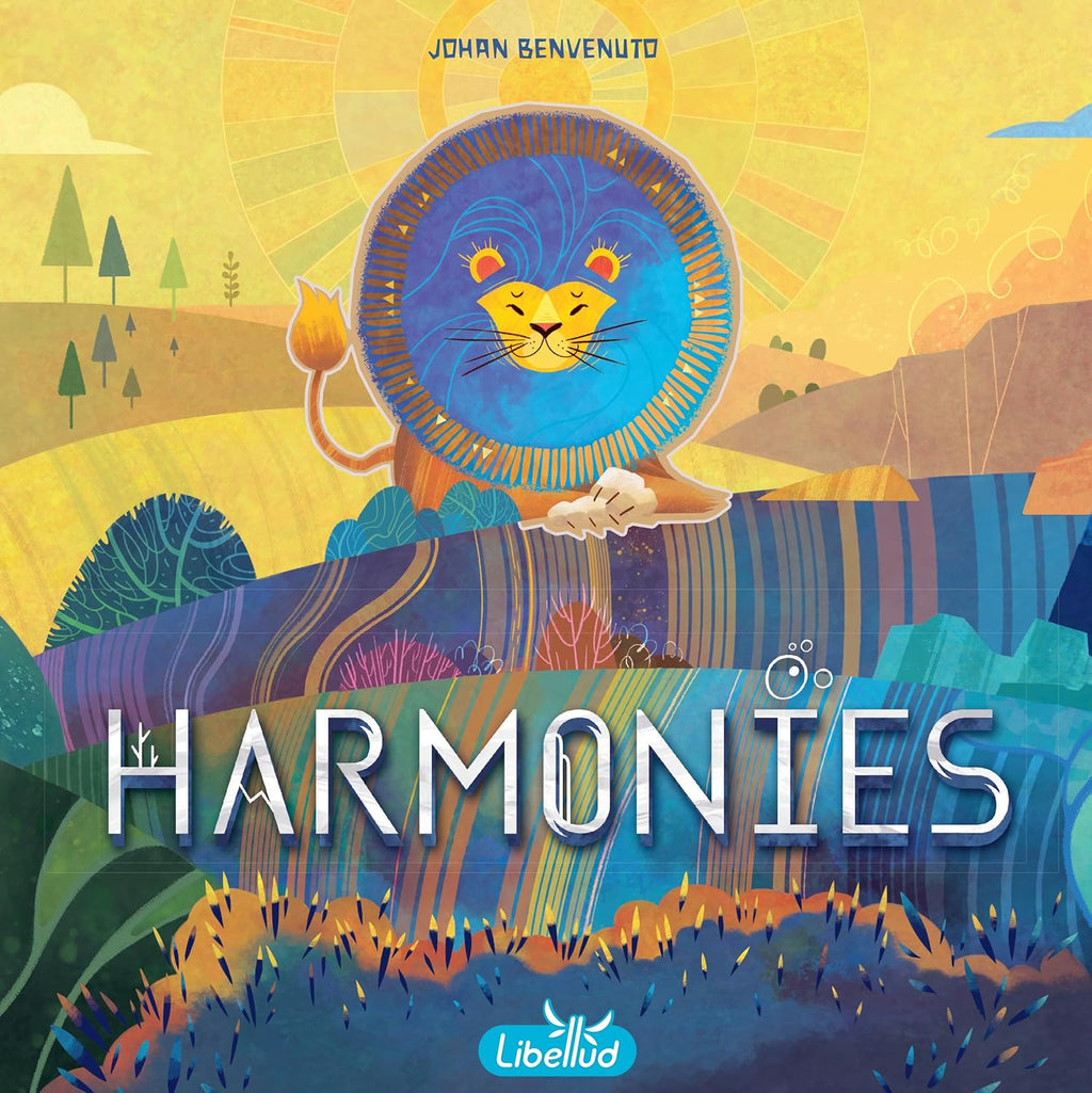 Asmodee Harmonies Juego de mesa - Crea paisajes oníricos, juego estratégico y poético, juego familiar divertido para niños y adultos, a partir de 10 años, 1-4 jugadores, tiempo de juego de 30 minutos