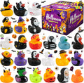 JOYIN 24 piezas de juguetes de baño de patos de Halloween, patos de goma de Halloween a granel para recuerdos de fiesta, mini patitos para bañera de bebé, juguetes para dulce o truco, rellenos de