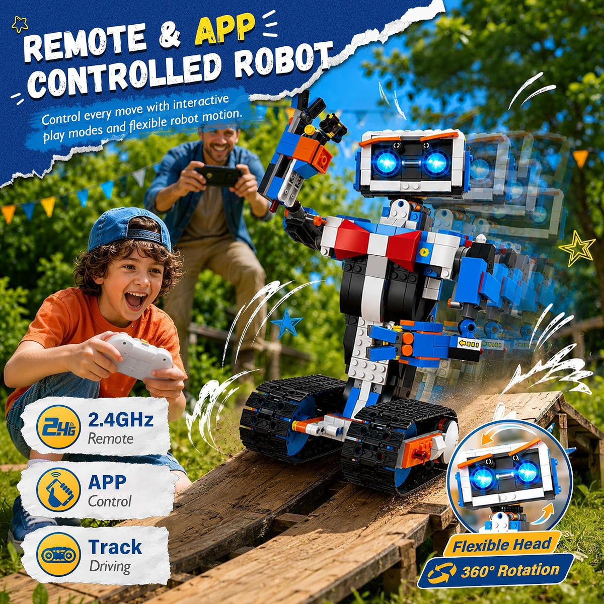 Kit de construcción de robot para niños de 6 a 12 años, juguete de