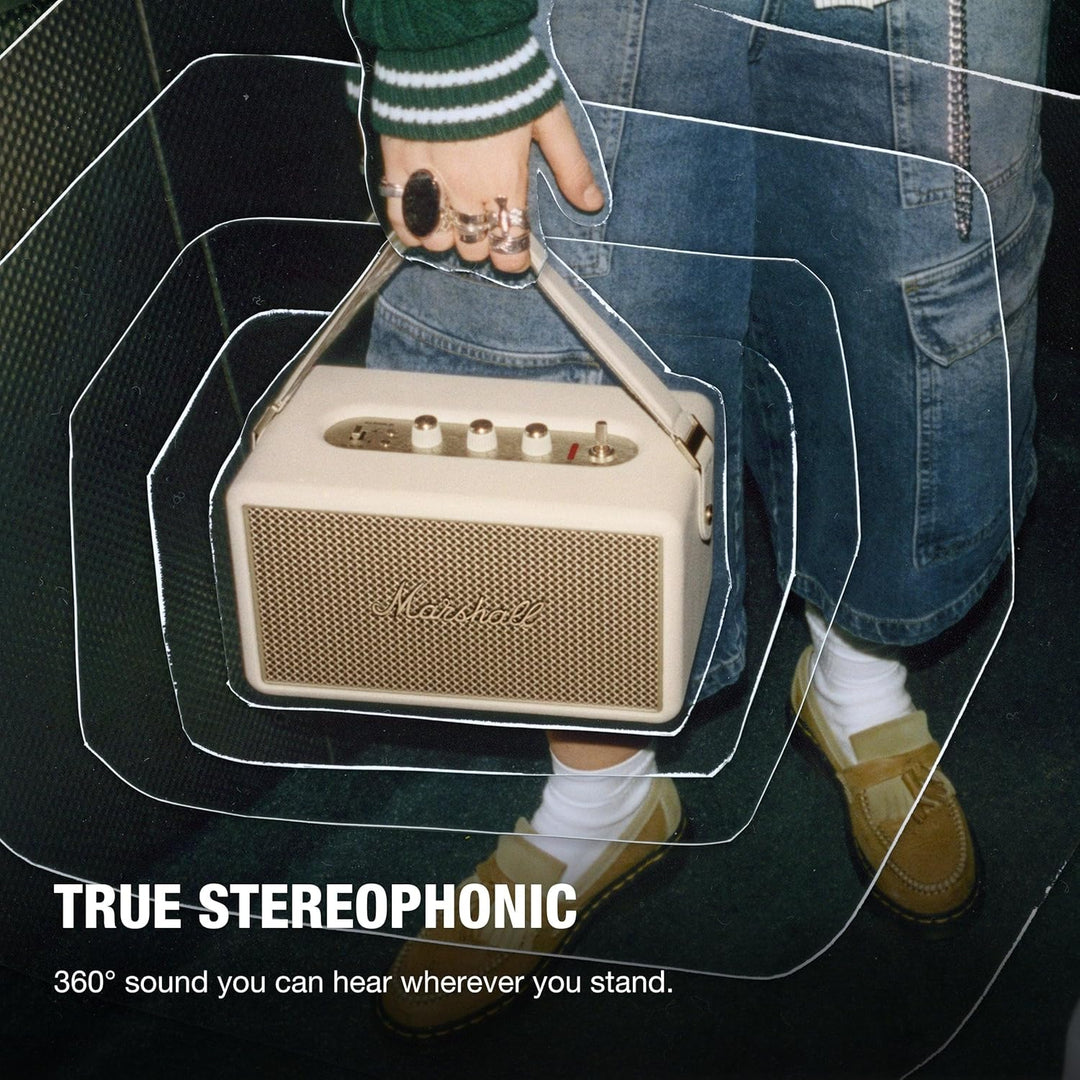Marshall Kilburn III - Altavoz Bluetooth portátil, color crema