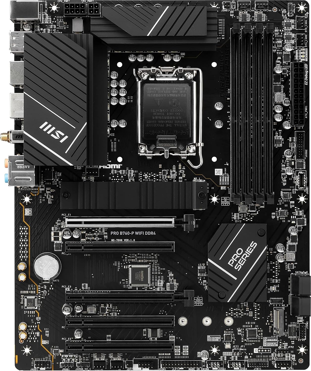 MSI - Placa base PRO B760-P WiFi DDR4 ProSeries (Compatible con pro...