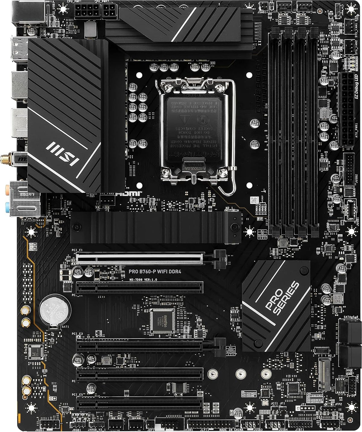 MSI - Placa base PRO B760-P WiFi DDR4 ProSeries (Compatible con pro...