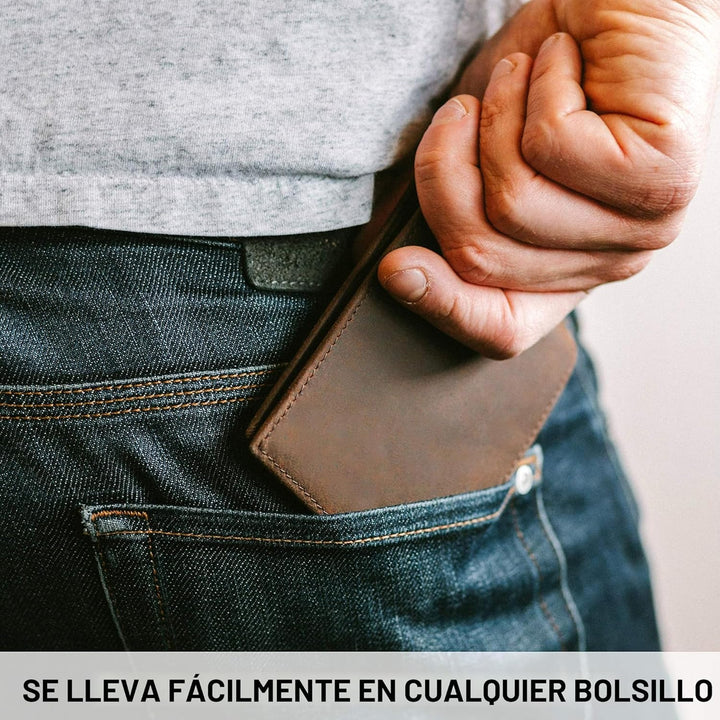 STAY FINE Carteras para hombres con bloqueo RFID | Billetera bifold...