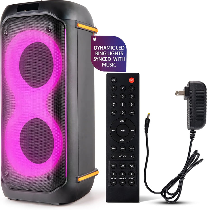 Altavoz de fiesta grande Bluetooth de Pyle Audio con graves - Gran...