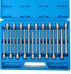 NEIKO 10079A Juego de llaves hexagonales Allen extra largas, juego de 18 piezas de llaves Allen SAE y métricas, accionamiento de 3/8, 1/8" – 3/8 pulg. & 3mm – 10mm, juego de llaves hexagonales Allen