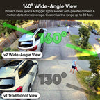 WYZE Floodlight Camera v2 con montaje enchufable, cámara de seguridad 2K HD para exteriores, visión nocturna a color, activada por movimiento, caja eléctrica con cable de alimentación resistente a la