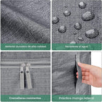BALEINE Paquete de 8 bolsas de mudanza de gran tamaño con asas reforzadas, bolsa de almacenamiento resistente para ropa, suministros de mudanza (gris invierno, paquete de 8)