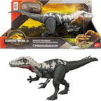 Mattel Jurassic World Rebirth Figura de Dinosaurio Gigantic Thrashers, Juguete de Especie Grande Chilantalsaurus, 2 Ataques Rampage, Juego Digital