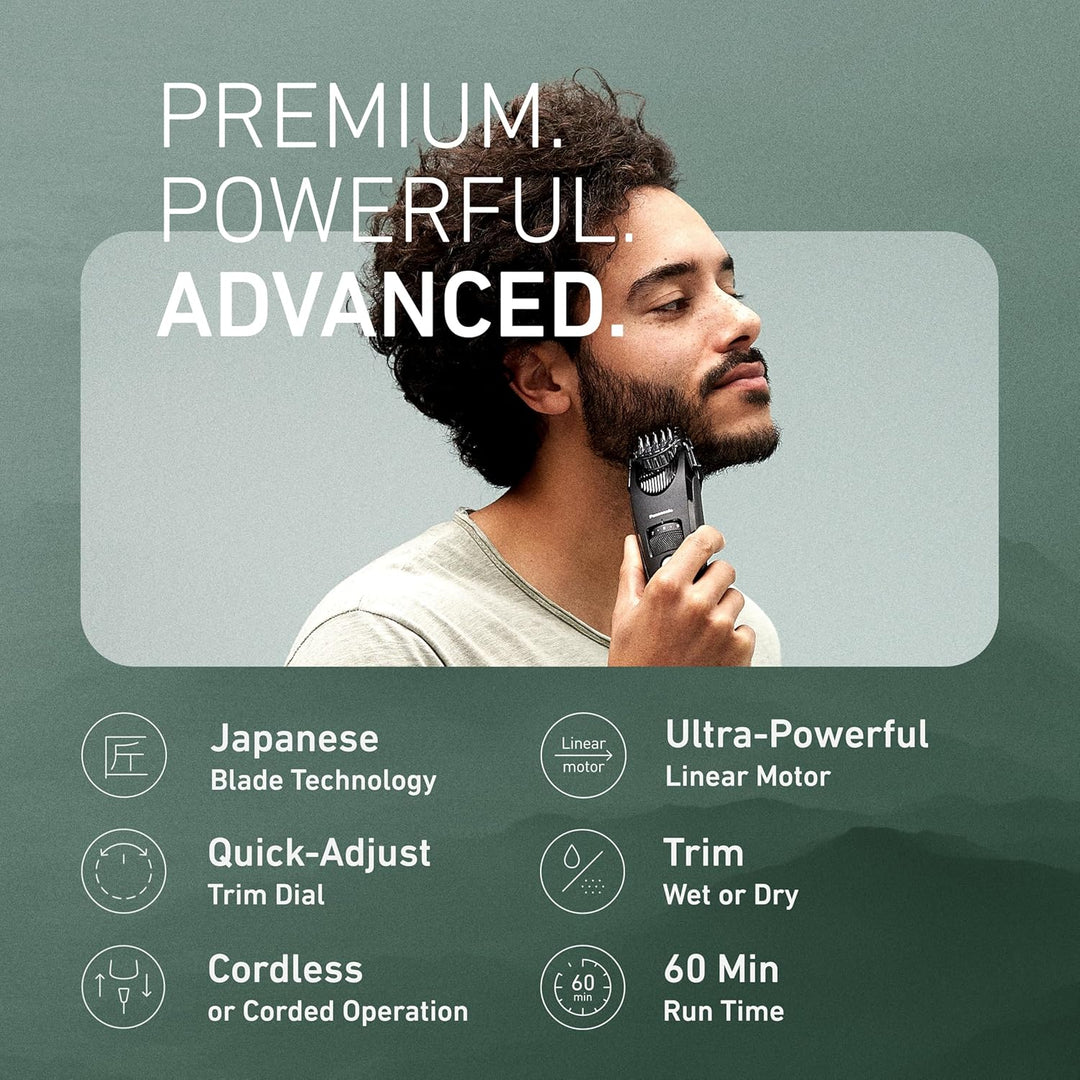 Panasonic Recortadora de barba para hombres inalámbrica de precisió...