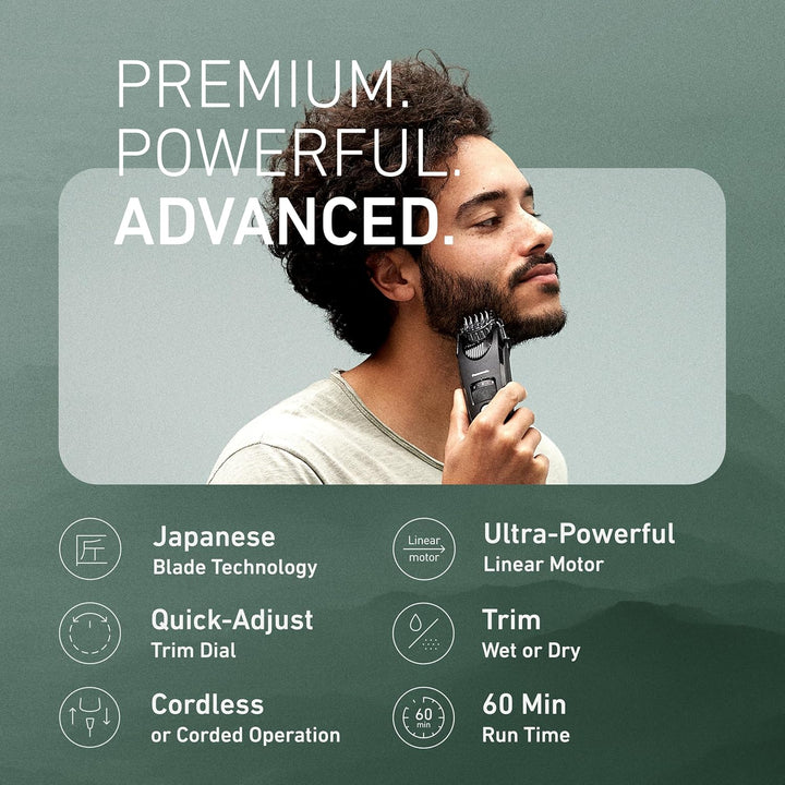Panasonic Recortadora de barba para hombres inalámbrica de precisió...