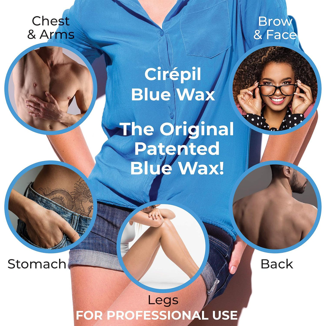 Cirepil - Azul - Bolsa de 28.22 oz \/ 800g de Perlas de Cera Dura -...