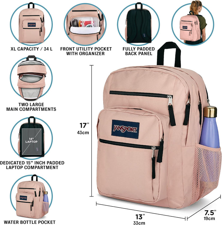 JanSport Mochila para portátil - Bolsa para computadora con 2 compa...