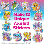 Creativity for Kids Axolotl Craft Bundle - Mini terrario de jardín, acuario brillante y kit de pintura de diamantes con calcomanías y atrapasoles (a partir de 6 años)