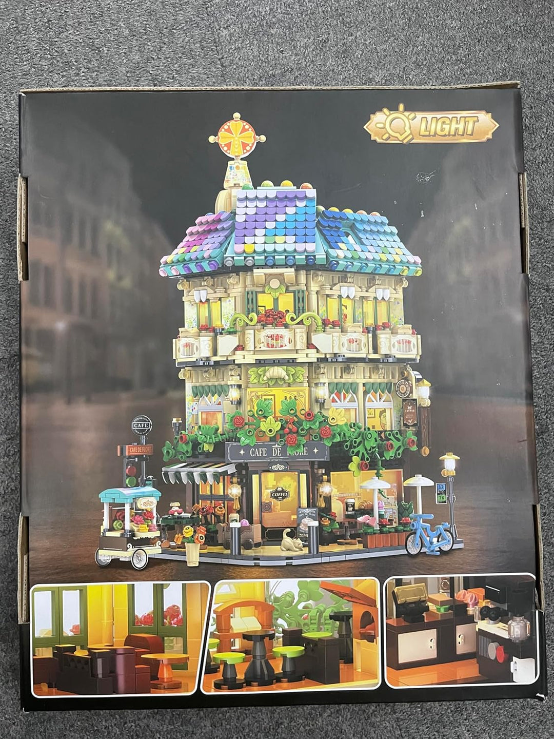 Flower Cafe - Juego de construcción de casa con luces 1876