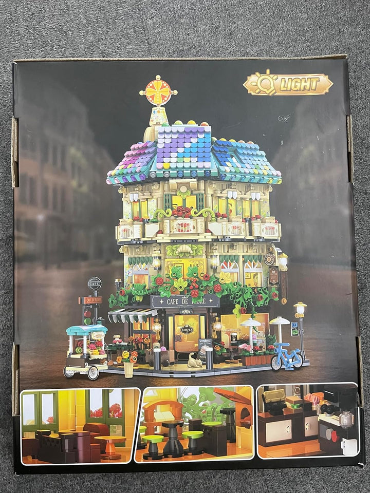 Flower Cafe - Juego de construcción de casa con luces 1876