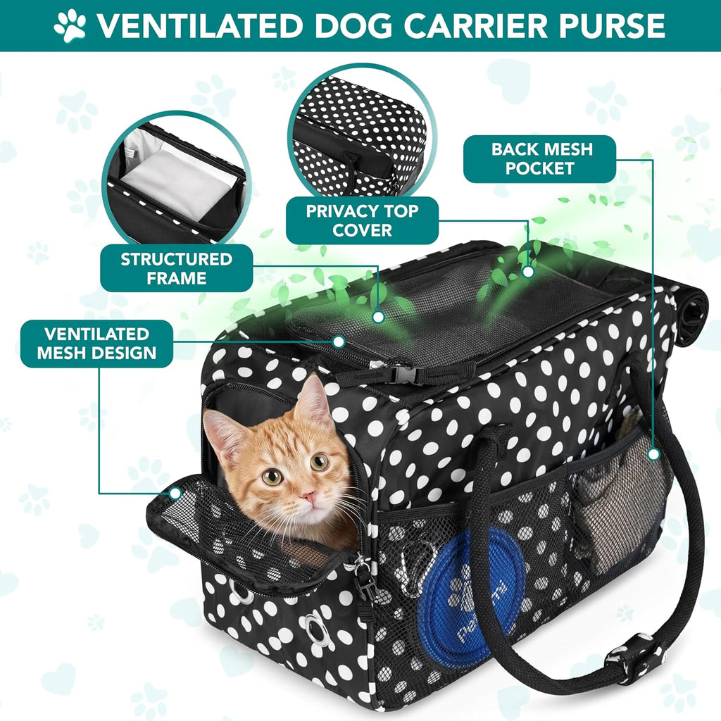 PetAmi Bolsa de transporte para perros pequeños con bolsillos